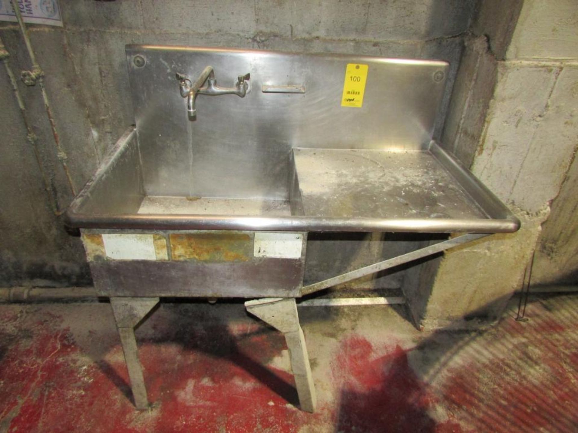 Stainless Steel Sink. 24"x24"x9" Wash Basin, 24"x22" Counter - Image 2 of 3