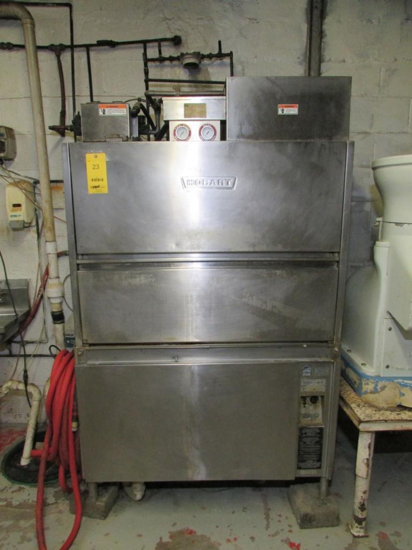 Hobart UW50 Commercial Dishwasher. Wash and Rinse Cycles. 40"x24" Wash Tray, Approx 40"x24"x24" Wash - Image 2 of 11