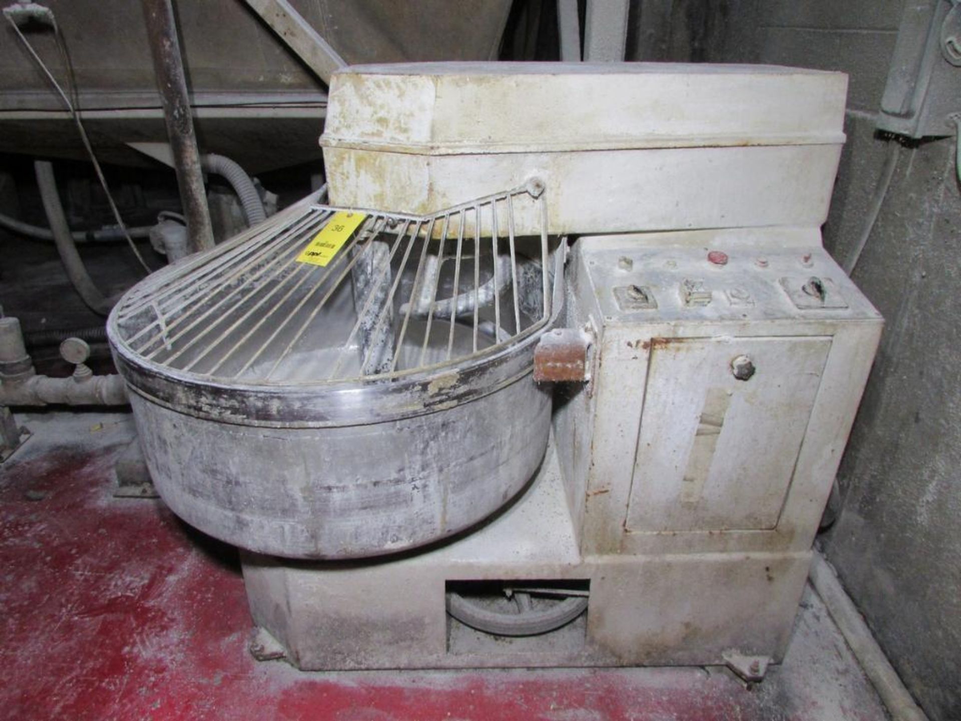 Empire LF250 Spiral Dough Mixer, 40" Diameter x 18" Mixing Bowl, 220V 60Hz 3PH, S/N- 9007135