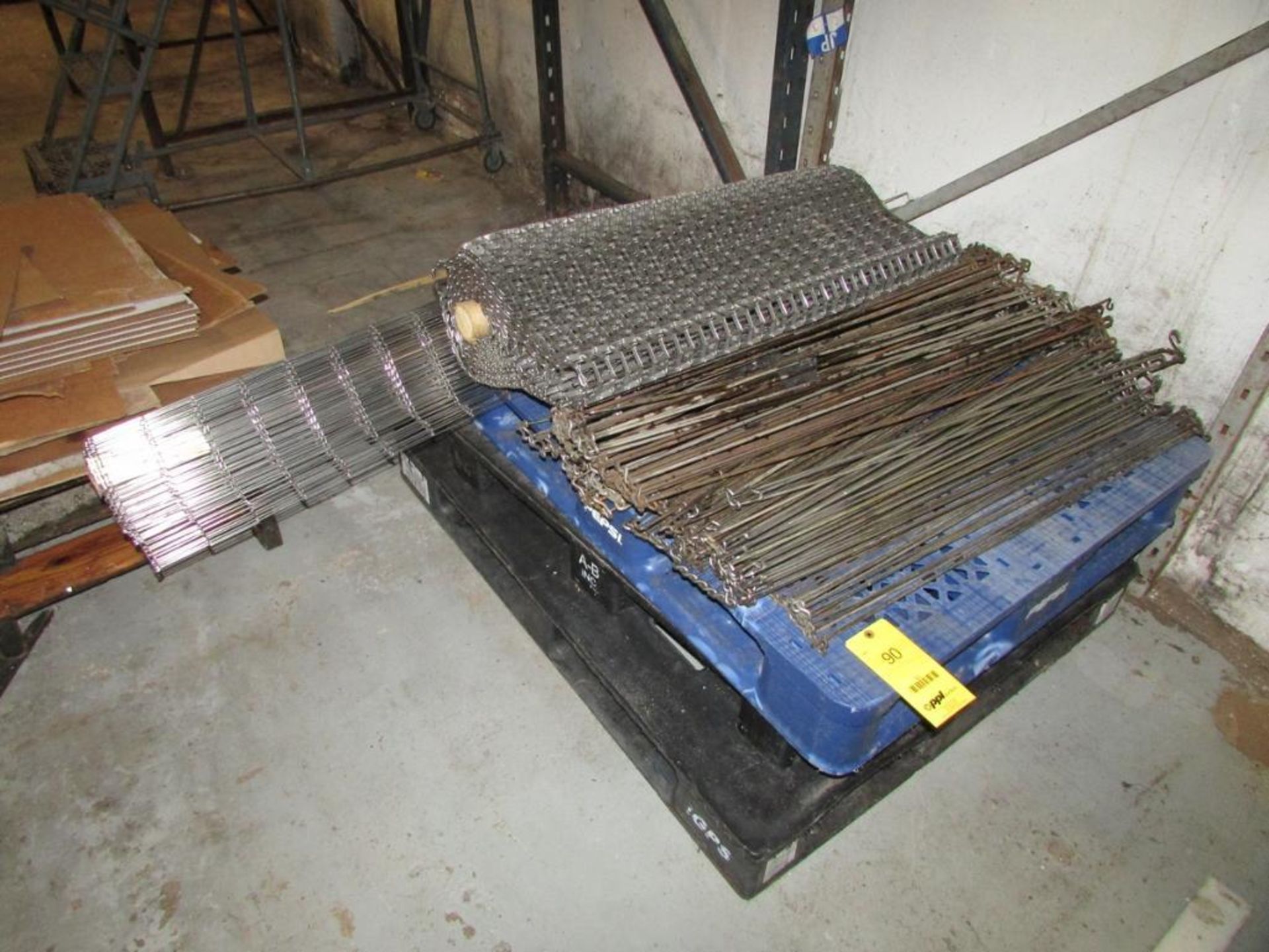 LOT: (3) Pallets of Assorted Stainless Steel Wire Mesh Conveyor Belting