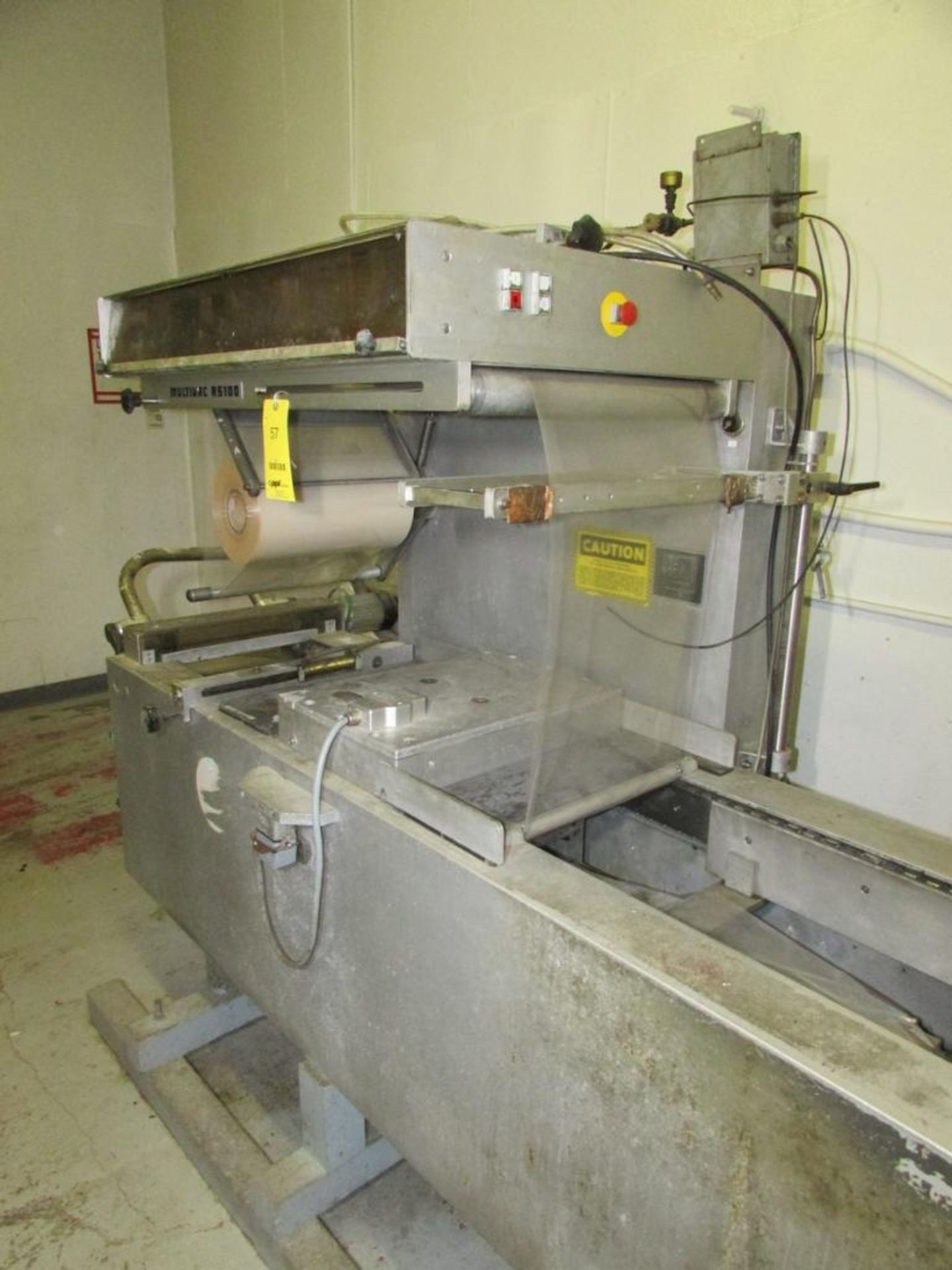 1986 Multivac R5100 Vacuum Sealer, 15" Film, with 12" Diameter Dies, Trimming Station with Film Trim - Image 6 of 13