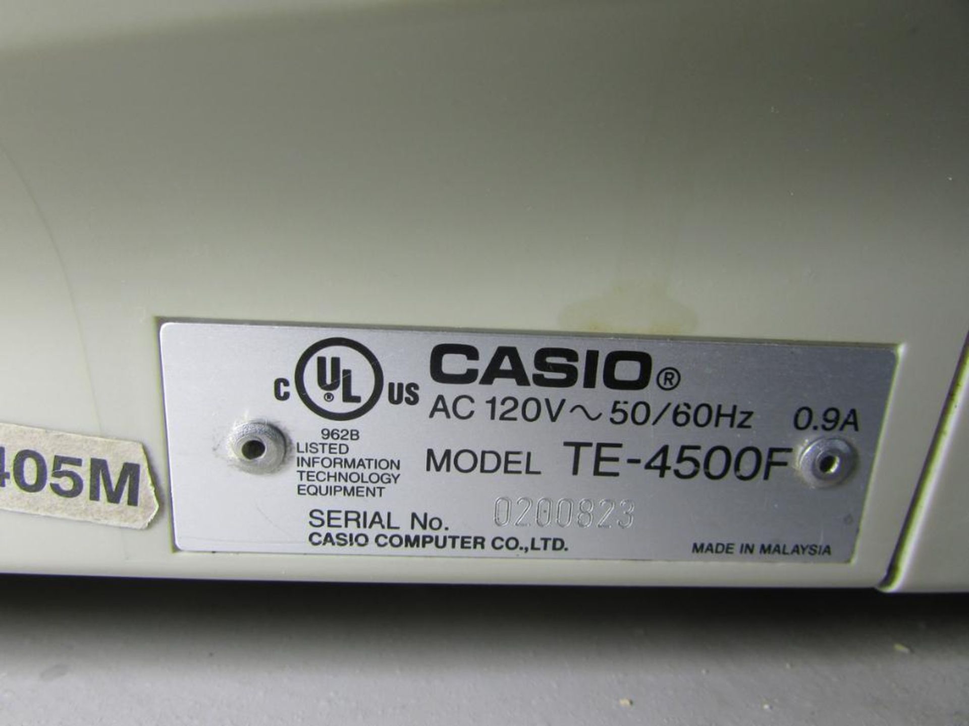 Casio TE-4500F Electronic Cash Register - Image 5 of 6