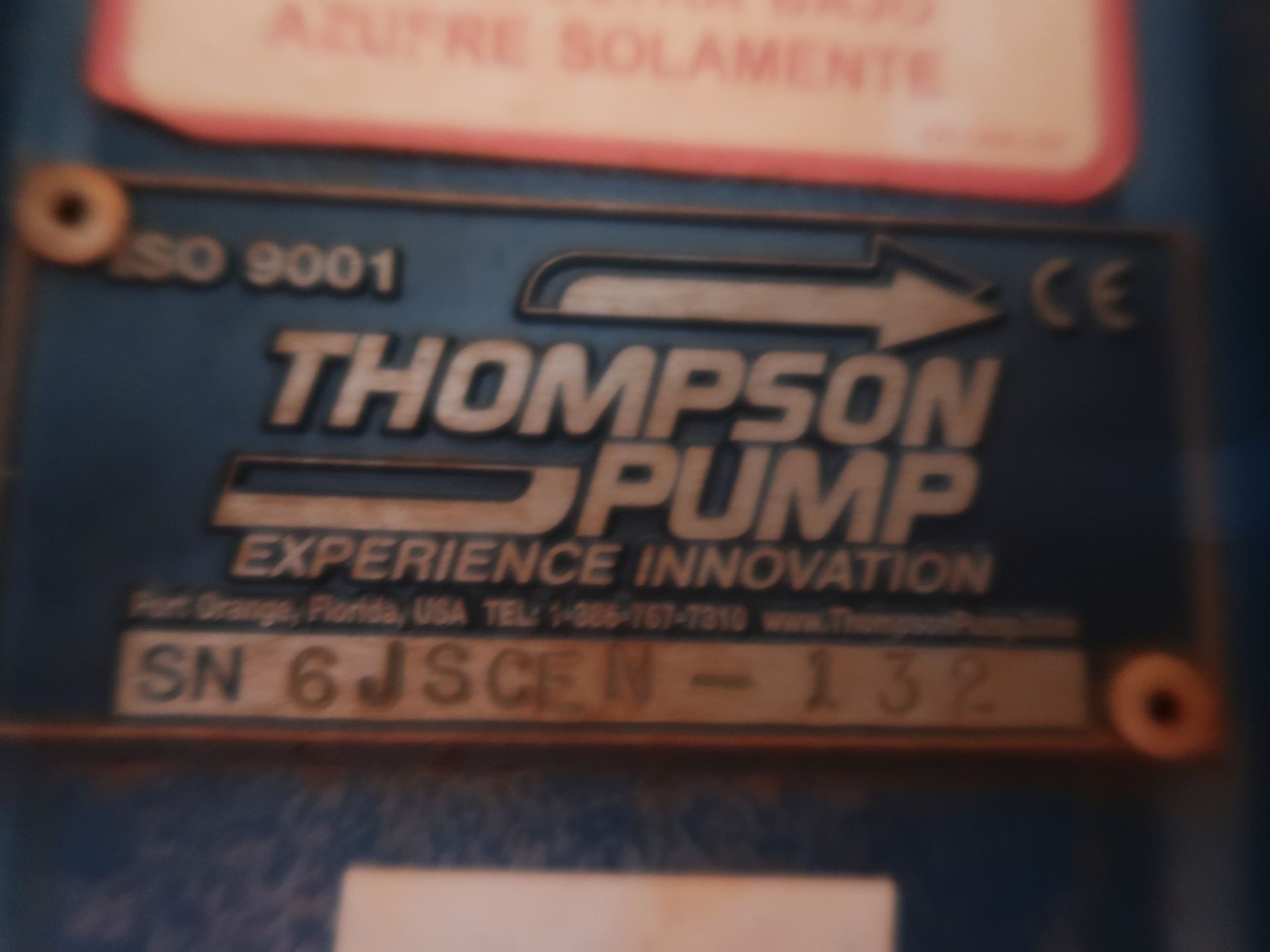 Thompson 6 in. x 6 in. portable pump - Image 4 of 4