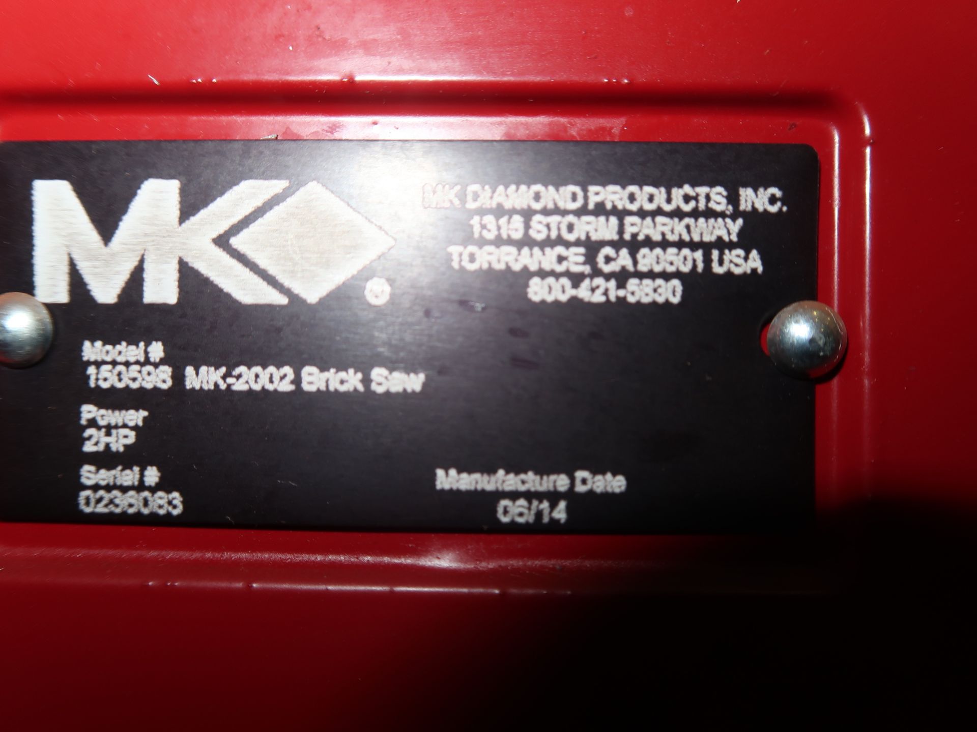 MK brick saw, model MK-2002 - Image 3 of 3