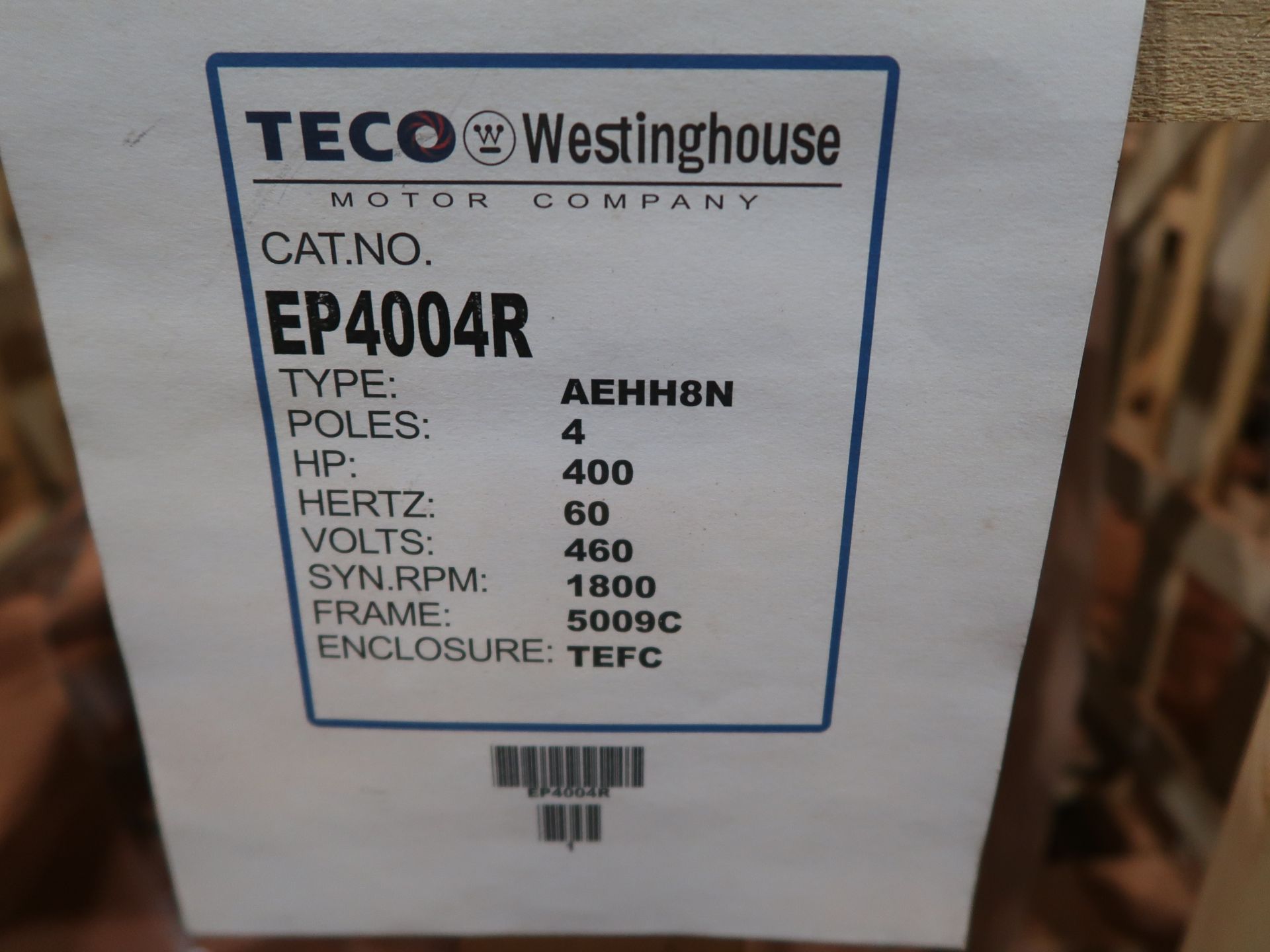 Teco 400 HP motor - Image 3 of 3