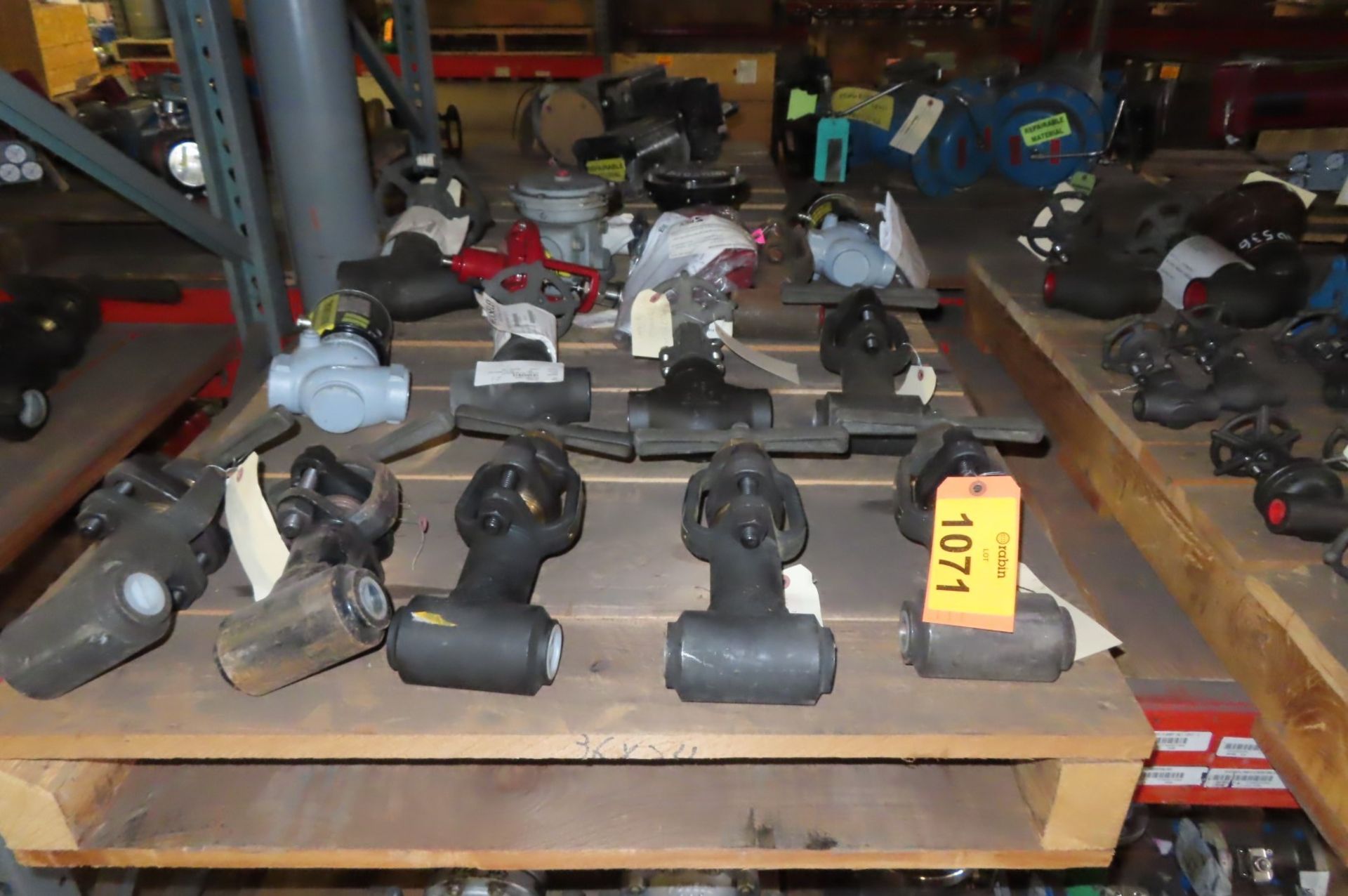 Asst Valve Parts, Lot of assorted valves, manual, on (4) pallets [Area: Piedmont Storeroom] - Image 2 of 5