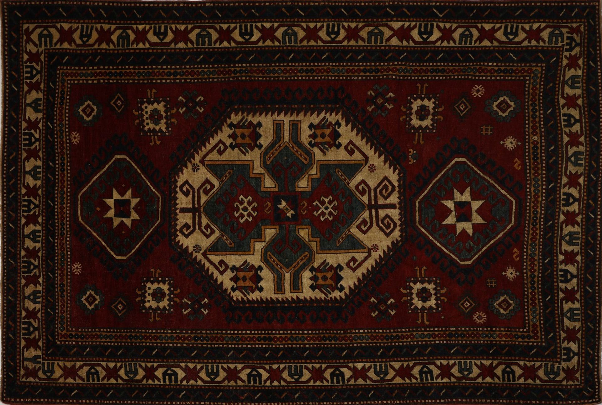 .  A Kazak Lori Pampak rugCaucasus, late 19th century .