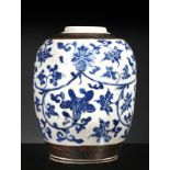 Arte Cinese A blue and white porcelain vase painted with sprays China, Qing dynasty, late 18th cent