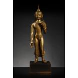 Arte Sud-Est Asiatico A large bronze standing Buddha Burma, 19th century or earlier .