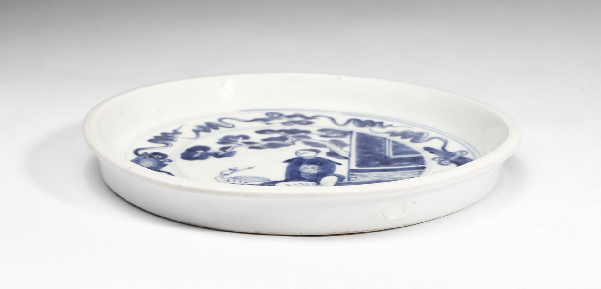 Arte Cinese  A Dehua plate with blue decorationChina, Transition (1620-1683). - Bild 3 aus 3