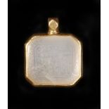 Arte Indiana A jade pendant (haldili) within gold frameIndia, 19th century .