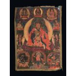 Arte Himalayana A thangka depicting PadmasambhavaBhutan, 18th-19th century.