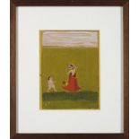 Arte Indiana A miniature painting depicting Krishna Damodara Northern India, Rajasthan, possibly Bi