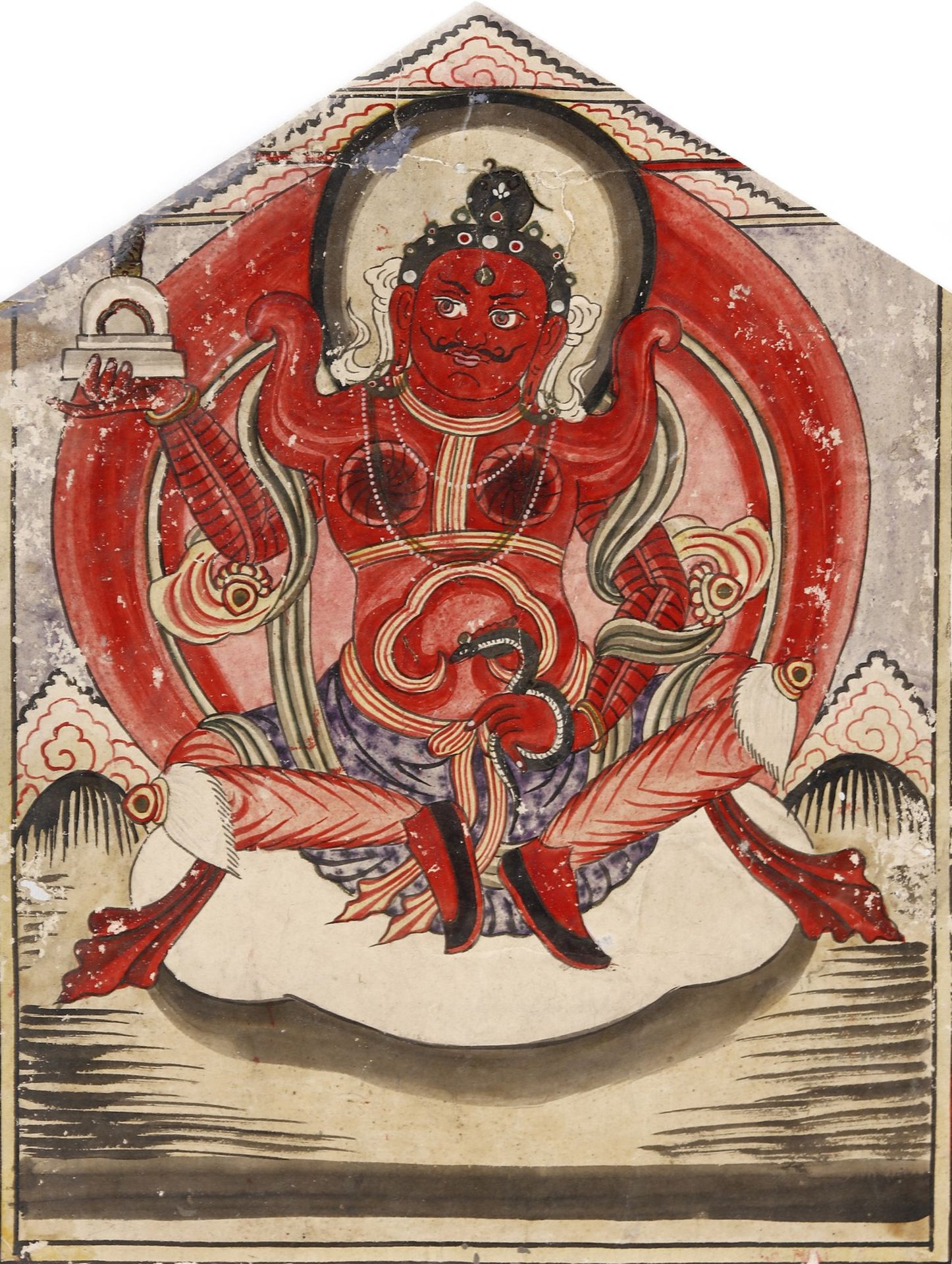 Arte Himalayana A small painting depicting the Lokapala VirupakshaNepal, 18th century .