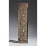 Arte Islamica A fragment of decorative carved wooden beam with mother-of-pearl inlays Spain of Nort
