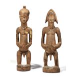 Arte africana Two standing figureYoruba, Nigeria.