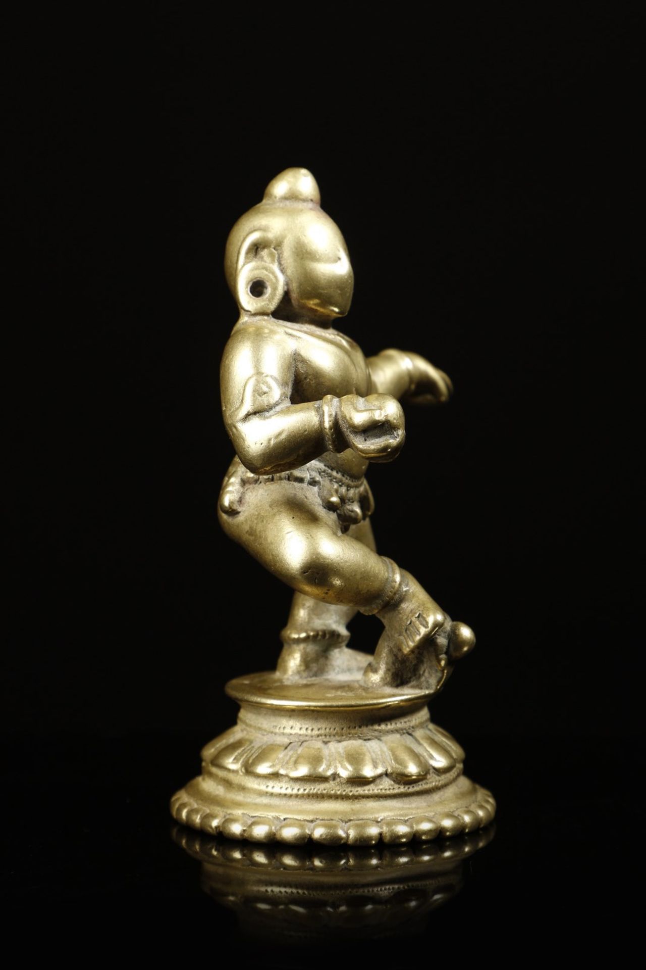 Arte Indiana A brass BalaKrishna figure India, Orissa, 17th century . - Image 4 of 5