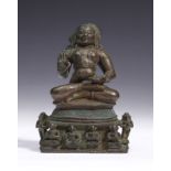 Arte Indiana A bronze figure of Swami Vedanta DesikaSouthern India, 18th-19th century .