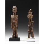 Arte africana Two male figuresBaule, Ivory Coast.