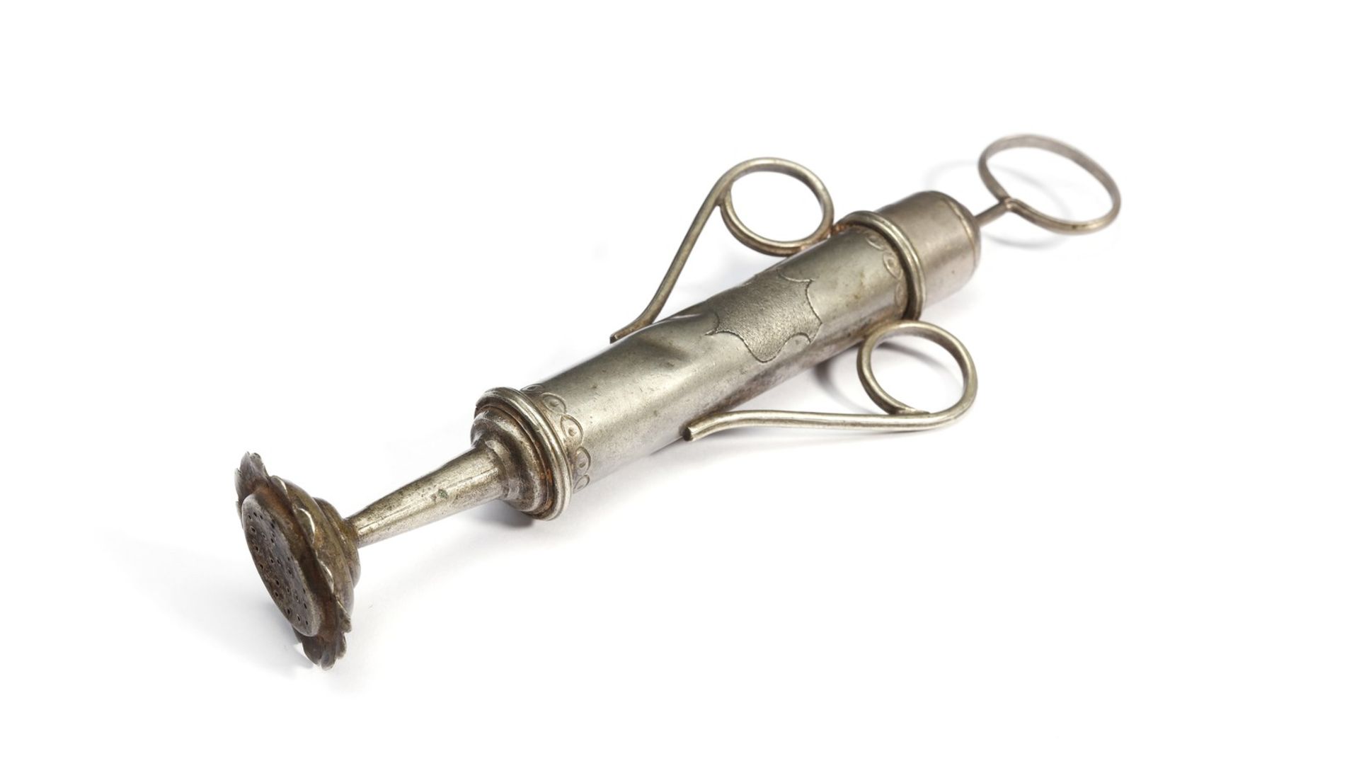 Arte Indiana A silver Holi Syringe (Pichkari)Norther Inida, 19th century .