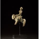 Kotoko - Chad Equestrian sculpture or Putchu Guinadji.Metal alloy.Signs of use.With modern base.