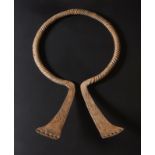 Fali/Tupuri - Camerun, Nigeria Necklace- coin.Iron.Signs of use.