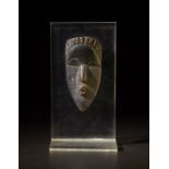 Bassa - Liberia Miniature mask.Hardwood with dark patina.Signs of use.with base in plexiglass.