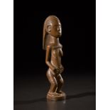 Tabwa - Repubblica Democratica del Congo Female figure.Hard wood with glossy patina.Signs of use.