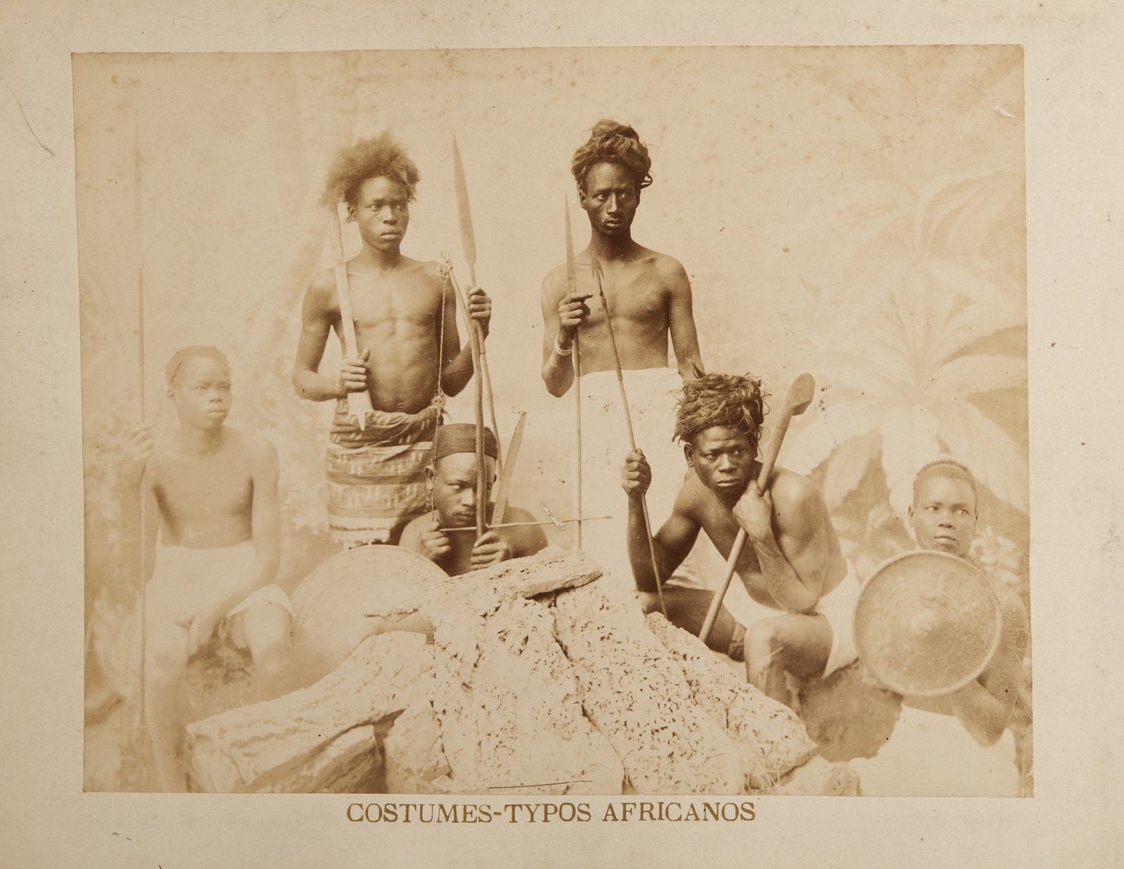 AUTORE NON IDENTIFICATO   Costumes - Typos Africanos - last years of the 800.albumin printing on a c