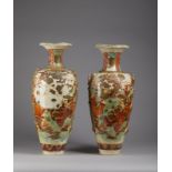 A pair of satsuma porcelain vases Japan, 19th century Cm 25,00 x 62,00