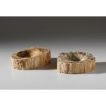 Fossil wood ashtrays. Cm 22,00 x 6,50