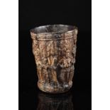 A Chandraketugarh bone carved cup India, West Bengal, Shunga Period, 1st century b.C. - 1st