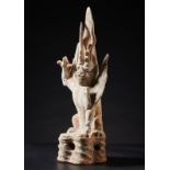 An earthenware tomb guardian China, Tang dynasty Cm 20,00 x 49,00 x 15,00