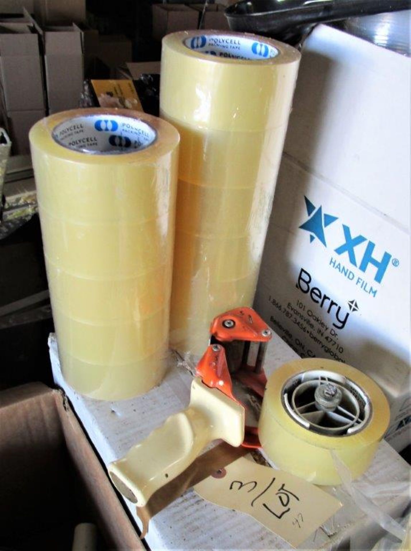 POLYCELL PACKING TAPE (47 ROLLS) & TAPE GUN