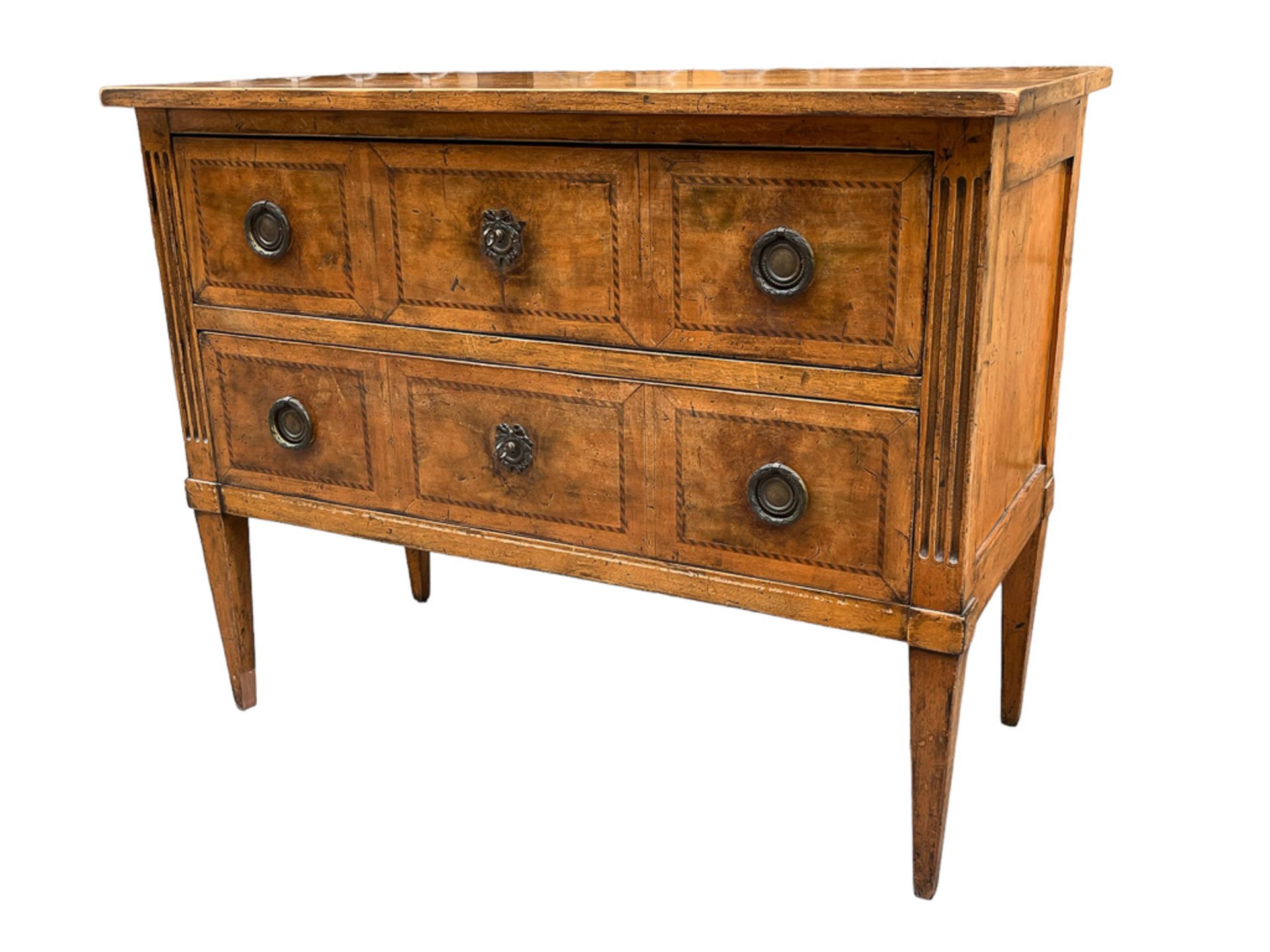 ÉPOQUE LOUIS XVI - COMMODE EN BOIS À 2 TIROIRS