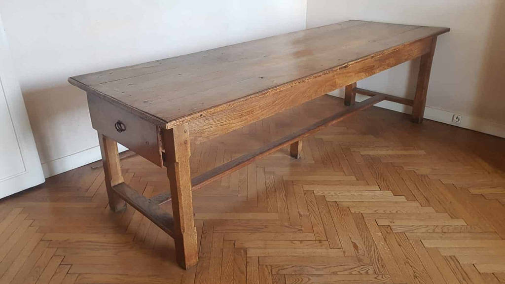 TABLE DE FERME EN BOIS NATUREL