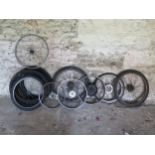 Assorted wheels and tyres Being sold without reserve