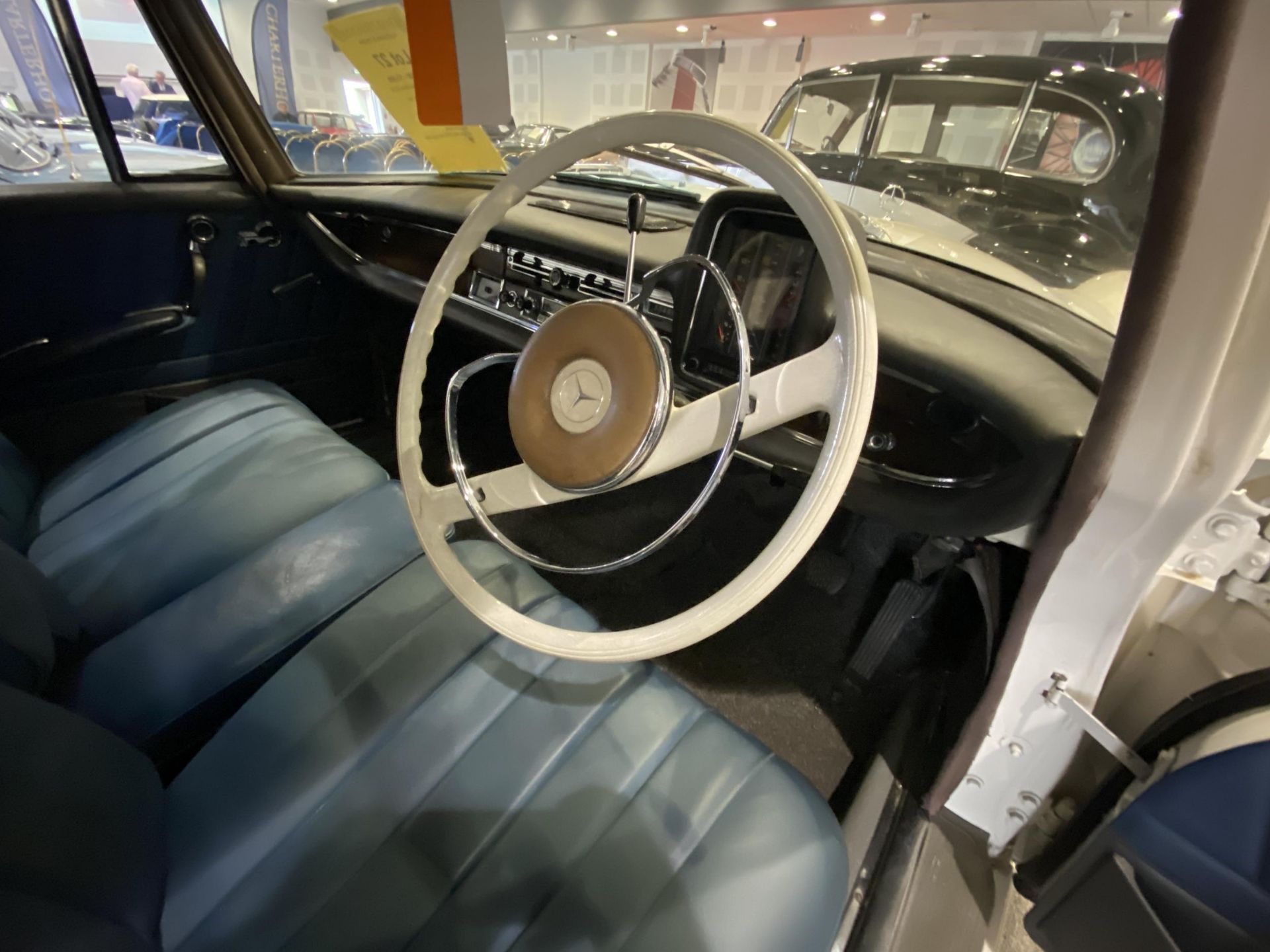 1966 Mercedes-Benz 230S Registration number GVU 92D White with a blue interior Automatic Ex-South - Image 12 of 17