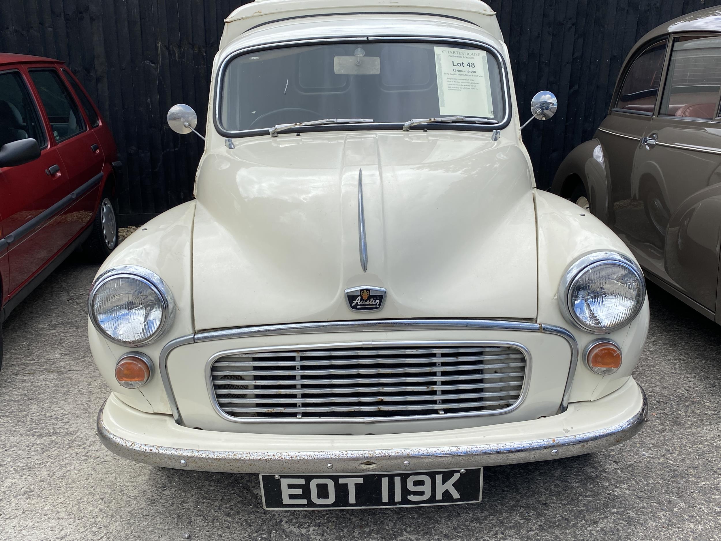 1972 Austin Morris Minor 8 cwt Van Registration number EOT 119K White One of the last Minor Vans - Image 8 of 17