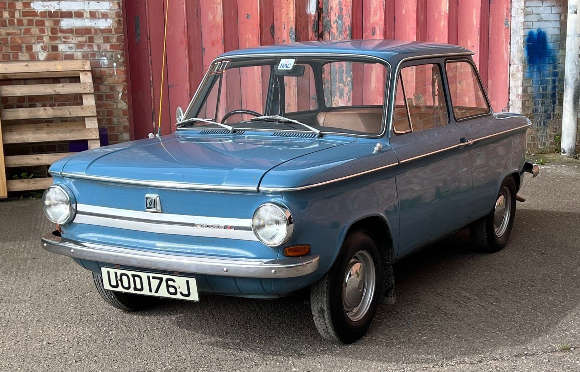 1971 NSU Prinz 4L Registration number UOD 176J Blue with tan interior Original tool kit Spare - Image 3 of 6