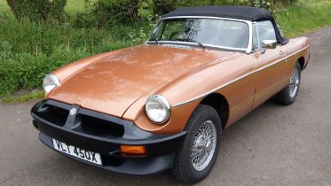 1981 MG B LE Roadster Registration number VLT 450X Metallic bronze with black leather interior One