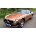 1981 MG B LE Roadster Registration number VLT 450X Metallic bronze with black leather interior One