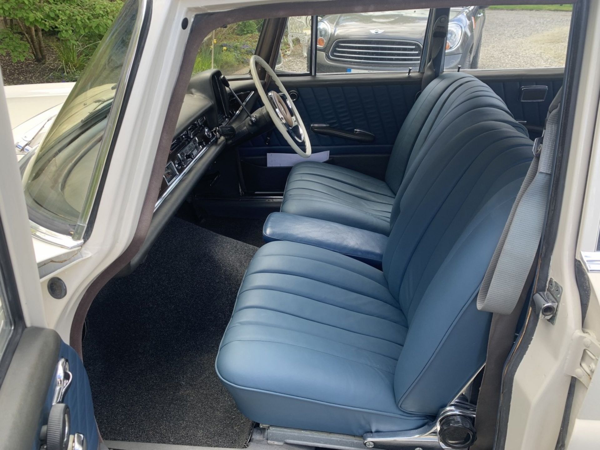 1966 Mercedes-Benz 230S Registration number GVU 92D White with a blue interior Automatic Ex-South - Image 7 of 17