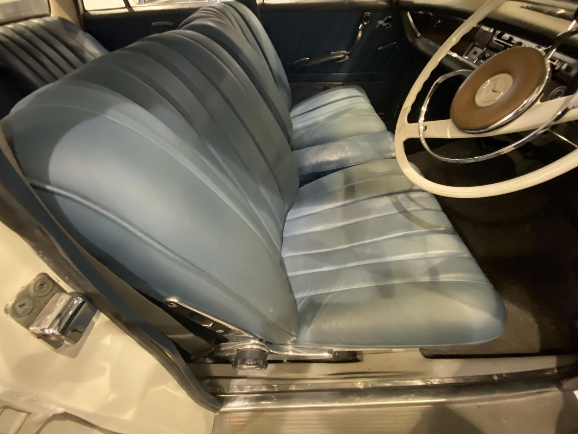 1966 Mercedes-Benz 230S Registration number GVU 92D White with a blue interior Automatic Ex-South - Image 13 of 17