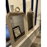 A pair of 20th century painted wall mirrors, 100 x 65 cm (2)