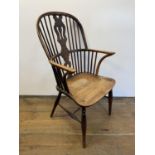A yew and elm Windsor chair Variation of colour, some alterations