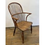 A yew and elm Windsor chair Missing some rails, back legs have been replaced