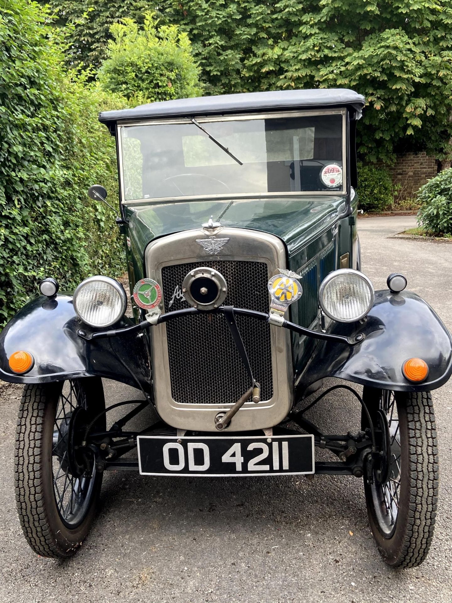 1932 Austin 7 Tourer Registration number OD 4211 Green with black mudguards and black interior - Image 10 of 30