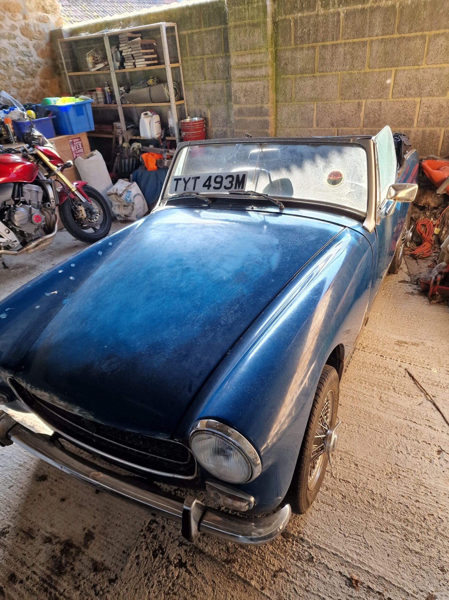 1973 MG Midget 1275 Being sold without reserve Registration number TYT 493M Blue with black interior - Image 8 of 16