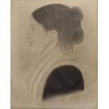 G C Ernest, portrait of a woman, charcoal, signed, 38 x 28 cm Possibly American, the deceased